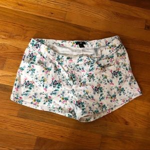 H&M Floral Printed Denim Shorts